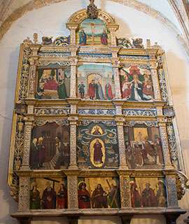 Retablo de la Inmaculada, atribuido a Juan de Borgoña, fechado en 1522. Colegiata de Belmonte